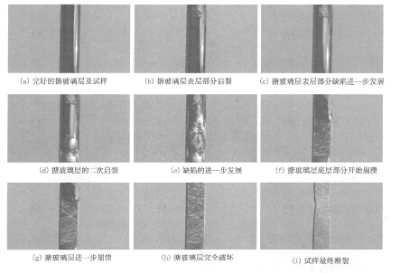 圖2典型的搪玻璃試樣崩潰過程視頻截圖